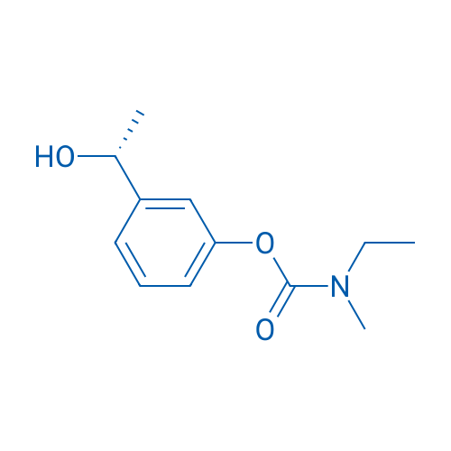(R)-3-(1-羟乙基)苯基乙基(甲基)氨基甲酸酯 结构式