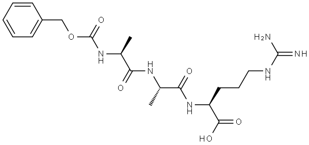 L-Arginine, N-[(phenylmethoxy)carbonyl]-L-alanyl-L-alanyl- 结构式
