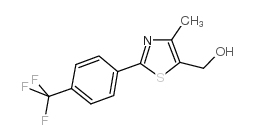 [4-甲基-2-(4-(三氟甲基)苯基)-1,3-噻唑-5-基]甲醇 结构式