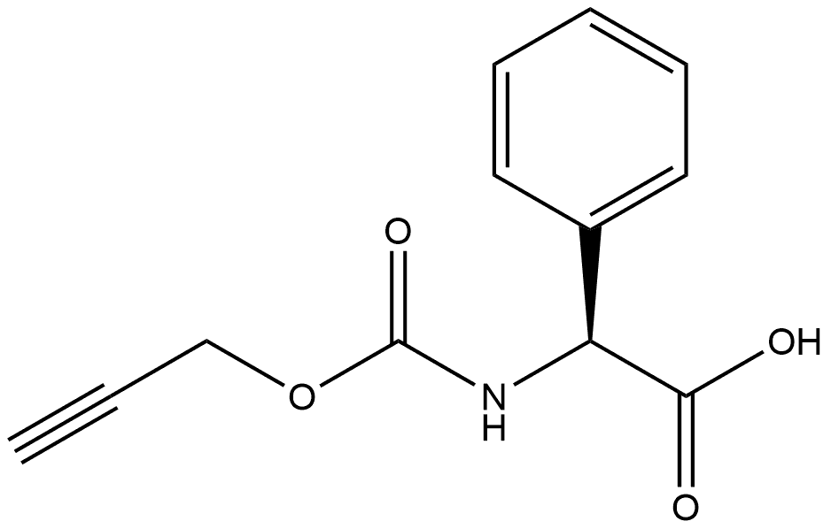 α-[[(2-丙炔-1-基氧基)羰基]氨基]苯乙酸, (αS)- 结构式