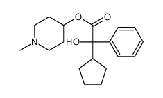 (1-methyl-4-piperidyl) 2-cyclopentyl-2-hydroxy-2-phenyl-acetate 结构式