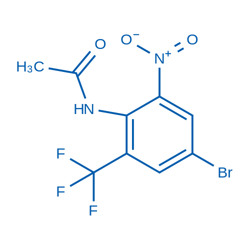 N-(4-溴-2-硝基-6-(三氟甲基)苯基)乙酰胺 结构式