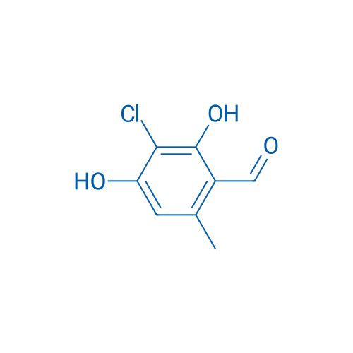 3-氯-2,4-二羟基-6-甲基苯甲醛 结构式