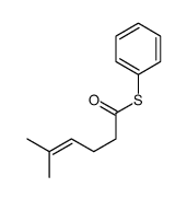 4-Hexenethioic acid, 5-methyl-, S-phenyl ester 结构式