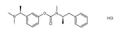 Carbamic acid, N-methyl-N-[(1R)-1-methyl-2-phenylethyl]-, 3-[(1S)-1-(dimethylamino)ethyl]phenyl ester, hydrochloride (1:1) 结构式