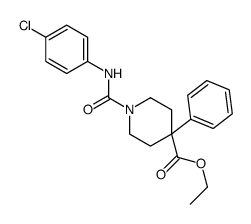 1-[(4-氯苯基)氨基甲酰基]-4-苯基哌啶-4-羧酸乙酯 结构式