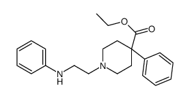 4-Piperidinecarboxylic acid, 4-phenyl-1-[2-(phenylamino)ethyl]-, ethyl ester 结构式
