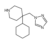 4-cyclohexyl-4-(1H-1,2,4-triazol-1-ylmethyl)Piperidine 结构式