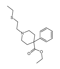 4-Piperidinecarboxylicacid, 1-[2-(ethylthio)ethyl]-4-phenyl-, ethyl ester 结构式