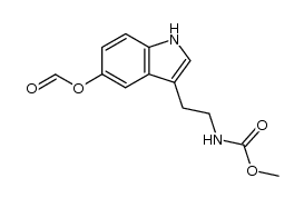 Carbamic acid, [2-[5-(formyloxy)-1H-indol-3-yl]ethyl]-, methyl ester (9CI) 结构式