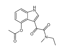 4-乙酰氧基-N-乙基-N-甲基-α-氧代-1H-吲哚-3-乙酰胺 结构式