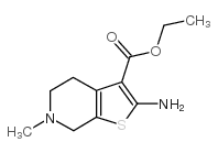 2-氨基-6-甲基-4,5,6,7-四氢噻吩并[2,3-C]吡啶-3-羧酸乙酯 结构式