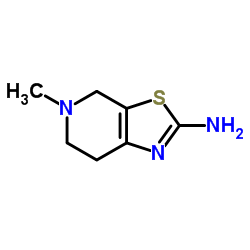 5-甲基-4,5,6,7-四氢[1,3]噻唑并[5,4-C]吡啶-2-胺 结构式