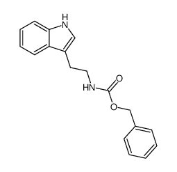 (2-(1H-吲哚-3-基)乙基)氨基甲酸苄酯 结构式