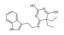 5,5-diethyl-6-[2-(1H-indol-3-yl)ethylamino]pyrimidine-2,4-dione 结构式