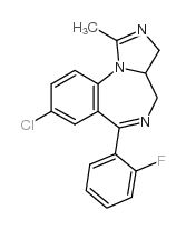 8-氯-3A,4-二氢-6-(2-氟苯基)-1-甲基-3H-咪唑[1,5-A][1,4]苯并二氮杂卓 结构式