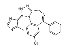 4H-[1,2,4]Triazolo[4,3-a][1,4]benzodiazepine, 8-chloro-1-(4-methyl-1H-imidazol-5-yl)-6-phenyl- 结构式