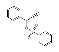 2-(苯磺酰氧基)-2-苯基乙腈 结构式