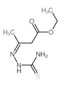 Butanoic acid,3-[2-(aminothioxomethyl)hydrazinylidene]-, ethyl ester 结构式