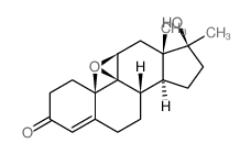 9β,11β-环氧-17β-羟基-17-甲基雄甾-4-烯-3-酮 结构式