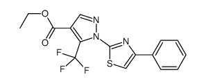 ETHYL 1-(4-PHENYL-1,3-THIAZOL-2-YL)-5-(TRIFLUOROMETHYL)-1H-PYRAZOLE-4-CARBOXYLATE 结构式