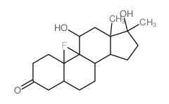 11β,17β-二羟基-9α-氟-17α-甲基-5β-雄甾烷-3-酮 结构式