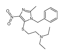 Ethanamine, N,N-diethyl-2-[[2-methyl-4-nitro-1-(phenylmethyl)-1H-imidazol-5-yl]thio]- 结构式
