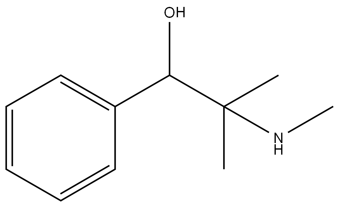 N-甲基-β-羟基芬特明 结构式