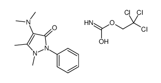 4-(dimethylamino)-1,5-dimethyl-2-phenylpyrazol-3-one,2,2,2-trichloroethyl carbamate 结构式