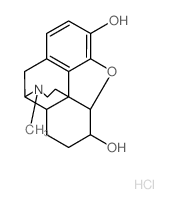 Morphinan-3,6-diol,4,5-epoxy-17-methyl-, hydrochloride, (5a,6a)- (9CI) 结构式