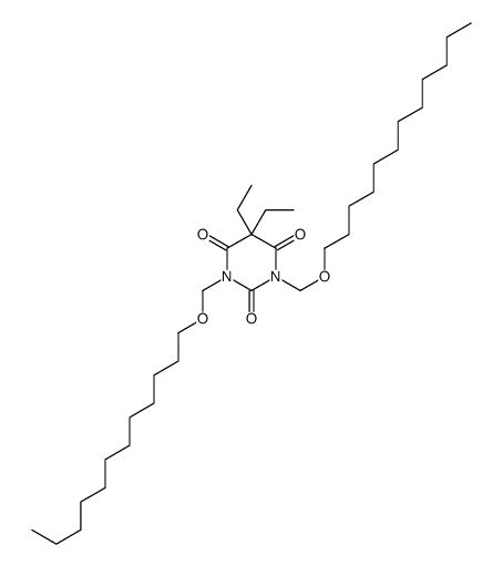 1,3-双(十二烷氧基甲基)-5,5-二乙基-2,4,6(1H,3H,5H)-嘧啶三酮 结构式