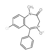 7-chloro-1-methyl-4-oxido-5-phenyl-3H-1,4-benzodiazepin-4-ium-2-one 结构式