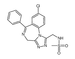 N-[(8-氯-6-苯基-4H-[1,2,4]三唑并[4,3-a][1,4]苯并二氮杂卓-1-基)甲基]甲磺酰胺 结构式