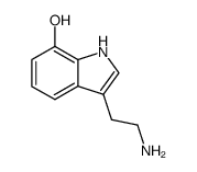 3-(2-氨基乙基)-1H-吲哚-7-醇 结构式
