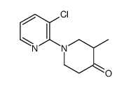 1-(3-氯-2-吡啶基)-3-甲基-4-哌啶酮 结构式