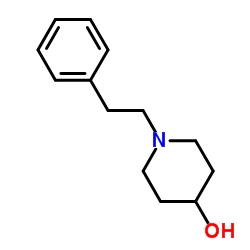 1-(2-苯乙基)-4-哌啶醇 结构式