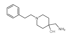 4-(氨基甲基)-1-(2-苯基乙基)-4-哌啶醇 结构式