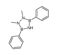 1,2-二甲基-3,5-二苯基-1,2,4,3,5-三氮杂二硼杂环戊烷 结构式