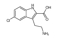 3-(2-氨基乙基)-5-氯-1H-吲哚-2-甲酸 结构式