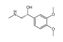 1-(3,4-二甲氧基苯基)-2-甲基氨基-乙醇 结构式