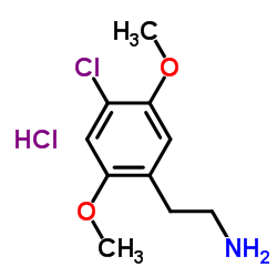 2,5-二甲氧基-4-氯苯乙胺盐酸盐 结构式