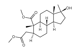 1H-Benz[e]indene-7-acetic acid, dodecahydro-3-hydroxy-6-(methoxycarbonyl)-3,3a,6-trimethyl-, methyl ester, (3S,3aS,5aS,6S,7S,9aS,9bS)- 结构式