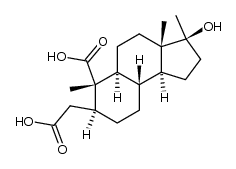 (3S,3aS,5aS,6S,7S,9aS,9bS)-7-(羧甲基)-3-羟基-3,3a,6-十三氢-1H-环戊并[a]萘-6-羧酸 结构式