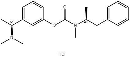 Carbamic acid, N-methyl-N-[(1S)-1-methyl-2-phenylethyl]-, 3-[(1S)-1-(dimethylamino)ethyl]phenyl ester, hydrochloride (1:1) 结构式