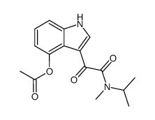 1H-吲哚-3-乙酰胺,4-(乙酰氧基)-N-甲基-N-(1-甲基乙基)-α-氧代- 结构式