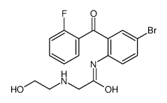 5-Bromo-2-(2-hydroxyethylaminoacetylamino)-2'-fluorobenzophenone 结构式