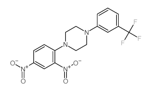 Piperazine, 1-(2,4-dinitrophenyl)-4-[3-(trifluoromethyl)phenyl]- 结构式