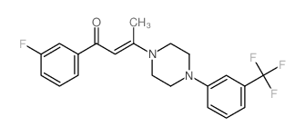 2-Buten-1-one, 1-(3-fluorophenyl)-3-[4-[3-(trifluoromethyl)phenyl]-1-piperazinyl]- 结构式
