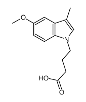 4-(5-methoxy-3-methylindol-1-yl)butanoic Acid 结构式
