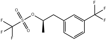 (R)-1-甲基-2-[3-(三氟甲基)苯基]乙基三氟甲磺酸酯 结构式